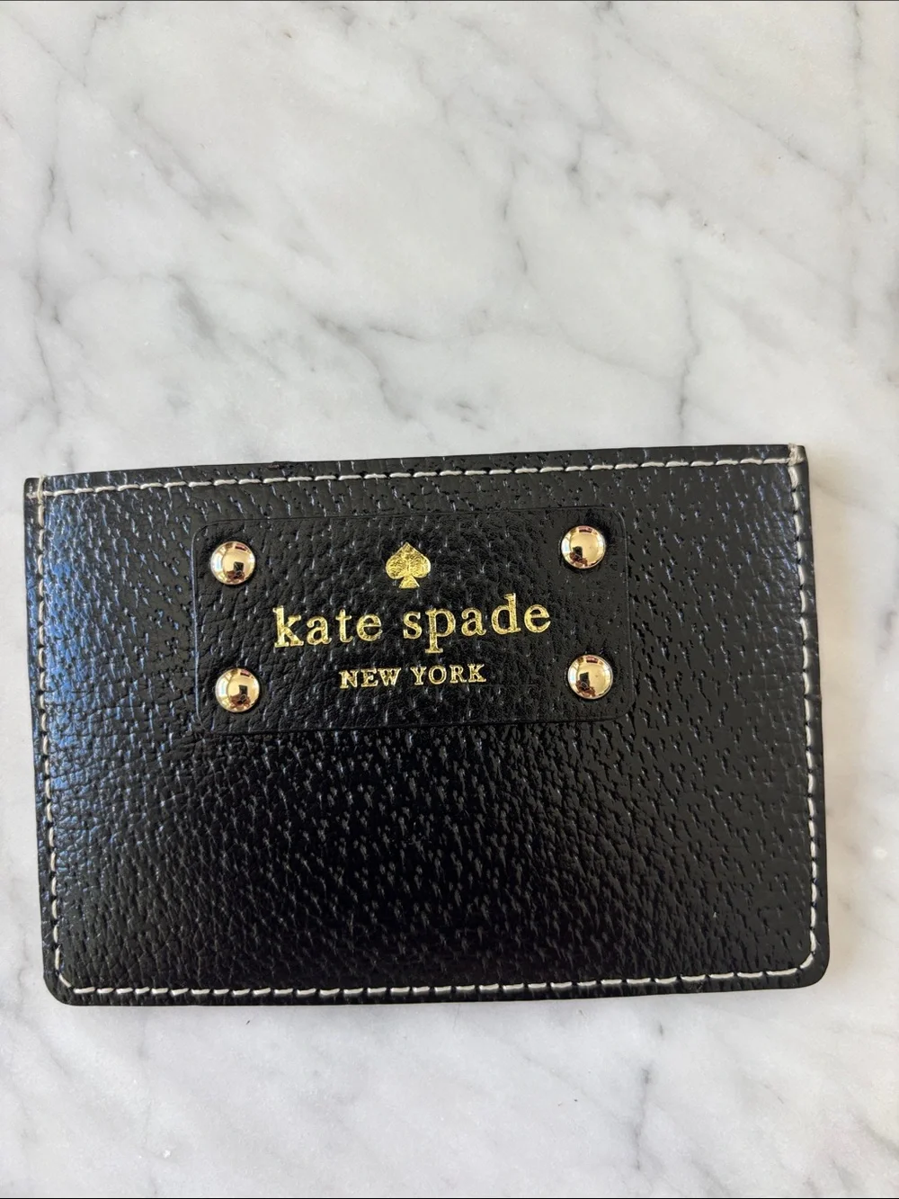 NWOT Kate Spade black leather credit card holder
